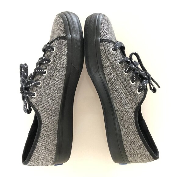 Keds Lace Up Sneakers with Canvas Silver Sparkle Uppers + Black Soles Size 7 - Picture 5 of 10
